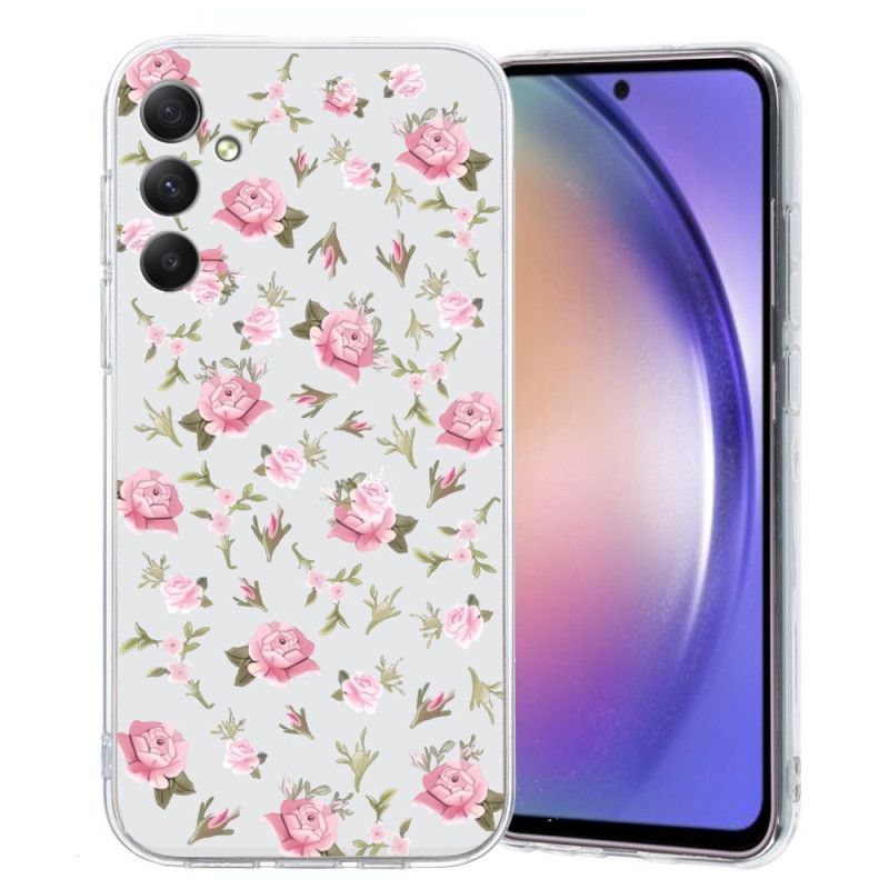 Hülle Samsung Galaxy A17 4g / 5g Rosa Blumenmuster
