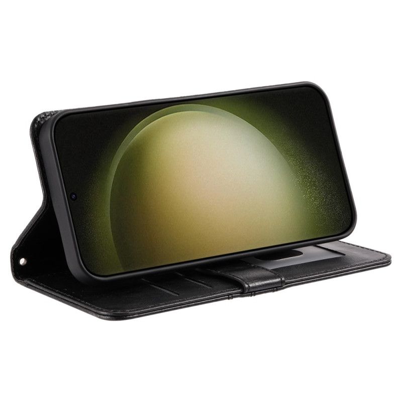 Lærdeksel Folio Deksel Samsung Galaxy A17 4g / 5g Mobildeksel 6 Kortspor Og Snor