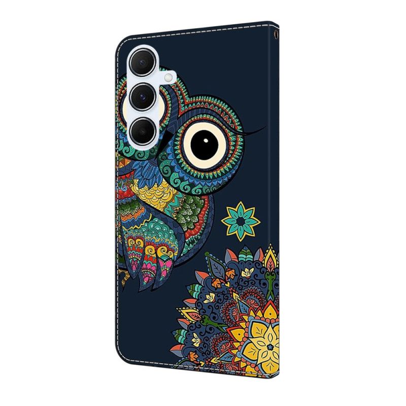 Lærdeksel Folio Deksel Samsung Galaxy A17 4g / 5g Mobildeksel Mandala-ugle
