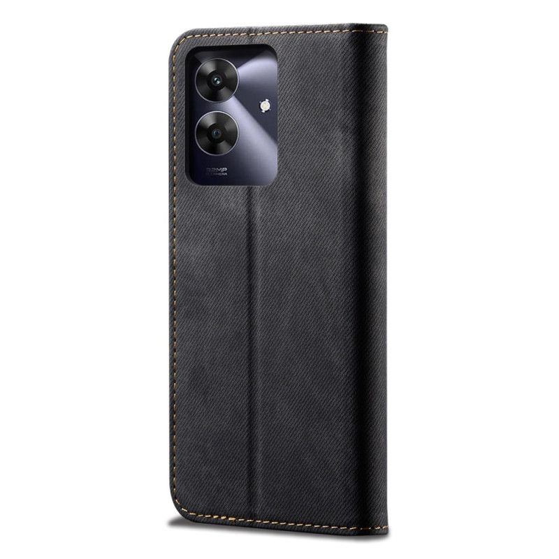 Folio Deksel Realme Note 60 Denimstoff Beskyttelse Deksel