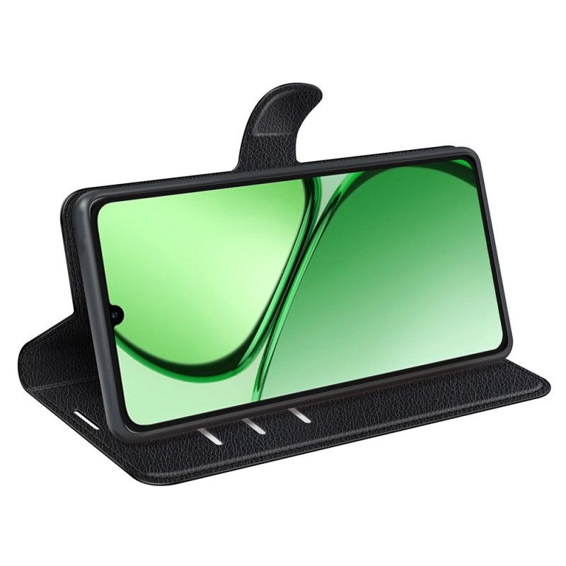 Folio Deksel Til Realme Note 60 Klassisk Litchi-imitasjonsskinn