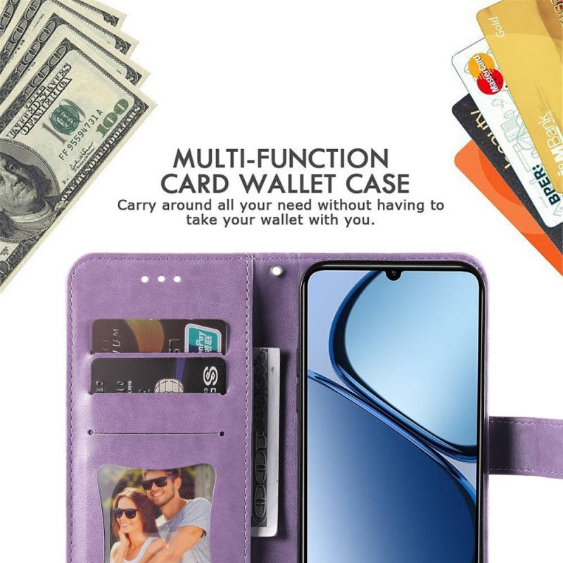 Lærdeksel Folio Deksel Realme Note 60 Mobildeksel Mandala-trykk