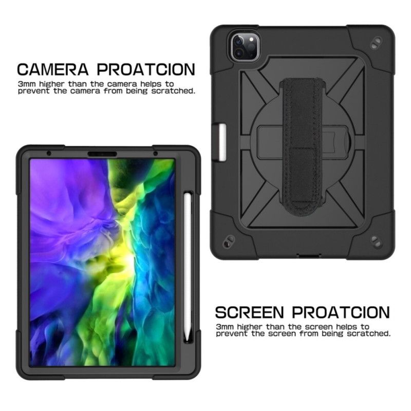 Deksel for iPad Pro 11" (2018) (2020) Svart Krykke Og Skulderrem
