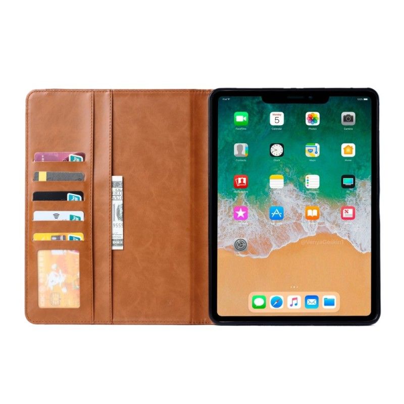 Folio Deksel for iPad Pro 11" (2018) (2020) Brun Skinneffektdokumentholder