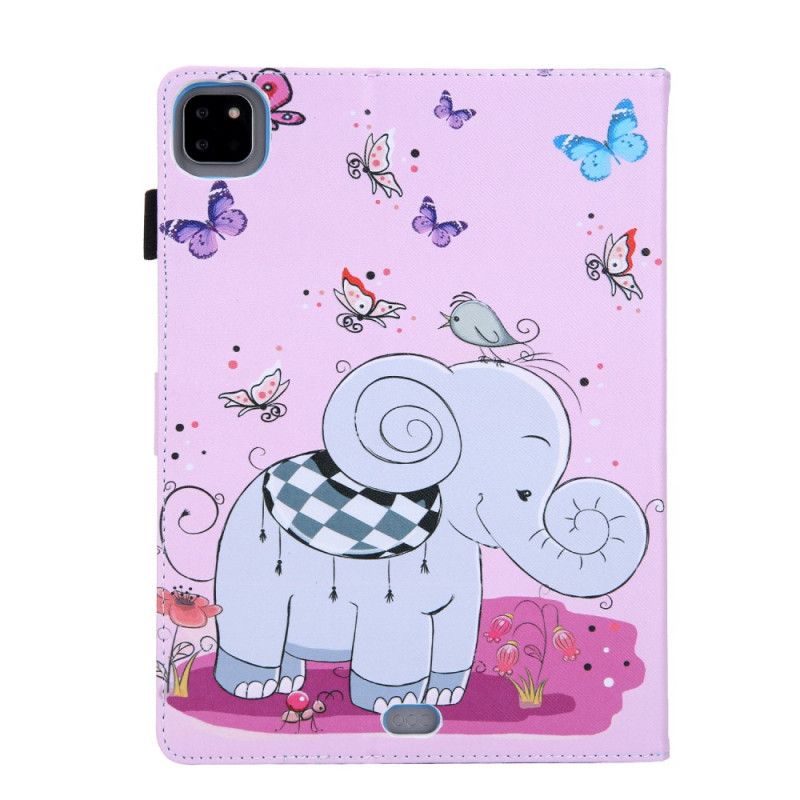 Folio Deksel iPad Pro 11" (2018) (2020) Hvit Elefant-Serietrykk Anti-fall