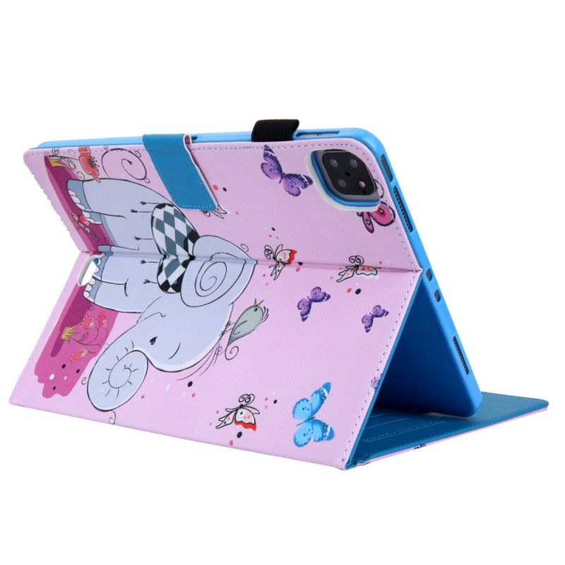 Folio Deksel iPad Pro 11" (2018) (2020) Hvit Elefant-Serietrykk Anti-fall