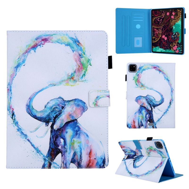 Folio Deksel iPad Pro 11" (2018) (2020) Hvit Elefant-Serietrykk Anti-fall