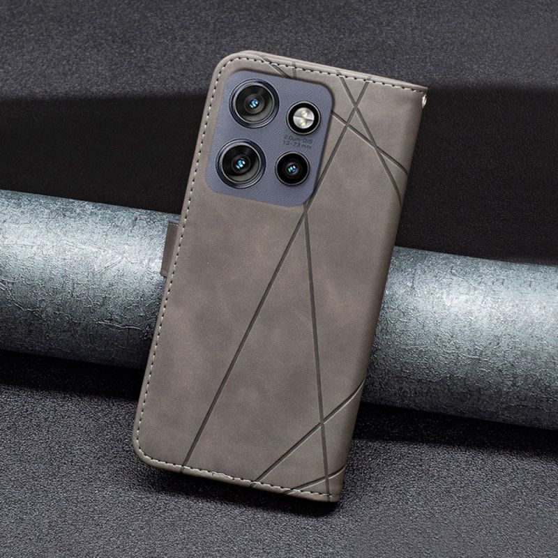 Folio Deksel Motorola Edge 50 Neo Binfen Farge Geometrisk Mønster