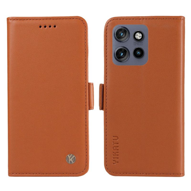 Lærdeksel Folio Deksel Motorola Edge 50 Neo Mobildeksel Vintage Ykatu