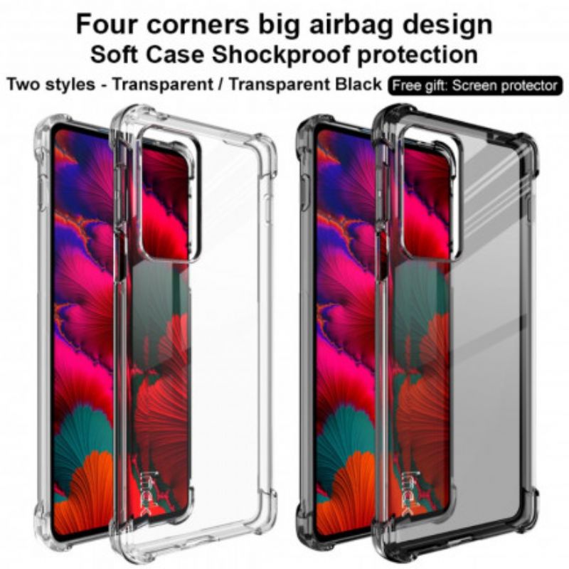 Deksel Motorola Edge 20 Pro Gjennomsiktig Med Skjermfilm Imak Beskyttelse Deksel