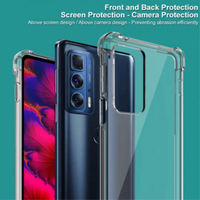 Deksel Motorola Edge 20 Pro Gjennomsiktig Med Skjermfilm Imak Beskyttelse Deksel