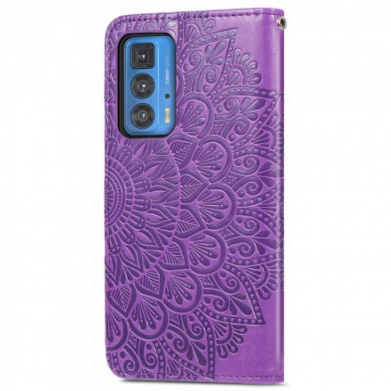 Folio Deksel Motorola Edge 20 Pro Feather Mandala