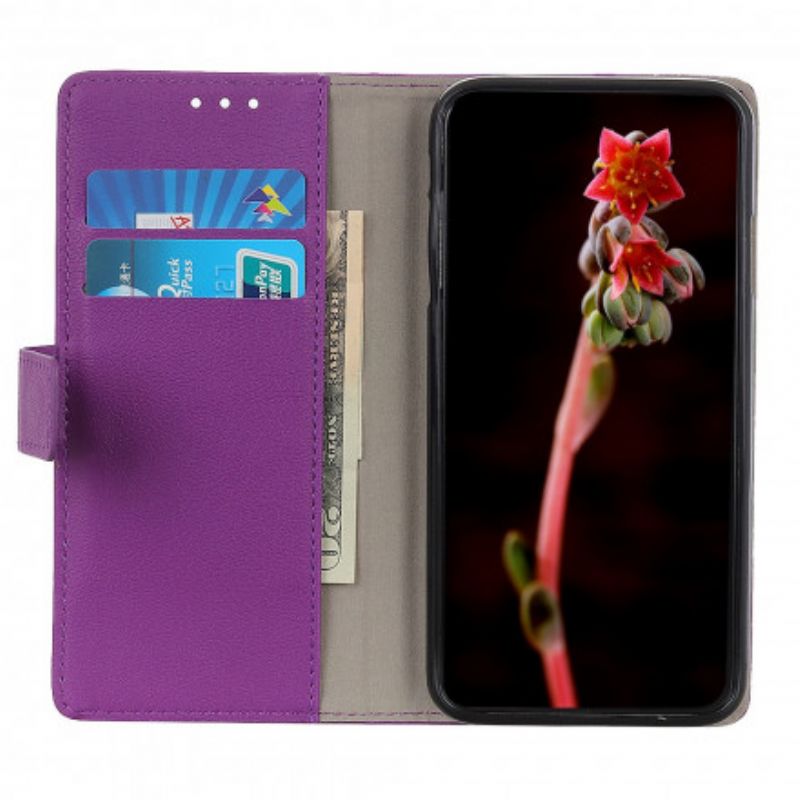 Folio Deksel Til Motorola Edge 20 Pro Klassisk Skinneffekt