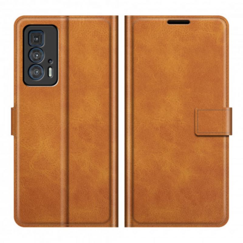 Folio Deksel Til Motorola Edge 20 Pro Slank Ekstrem Skinneffekt
