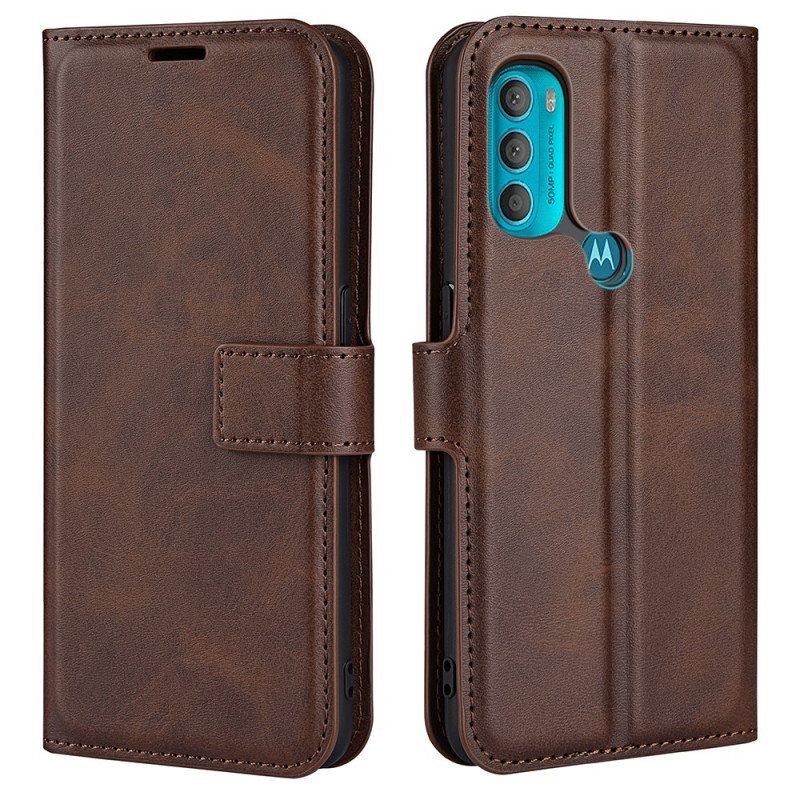 Folio Deksel Til Moto G71 5G Slank Ekstrem Skinneffekt