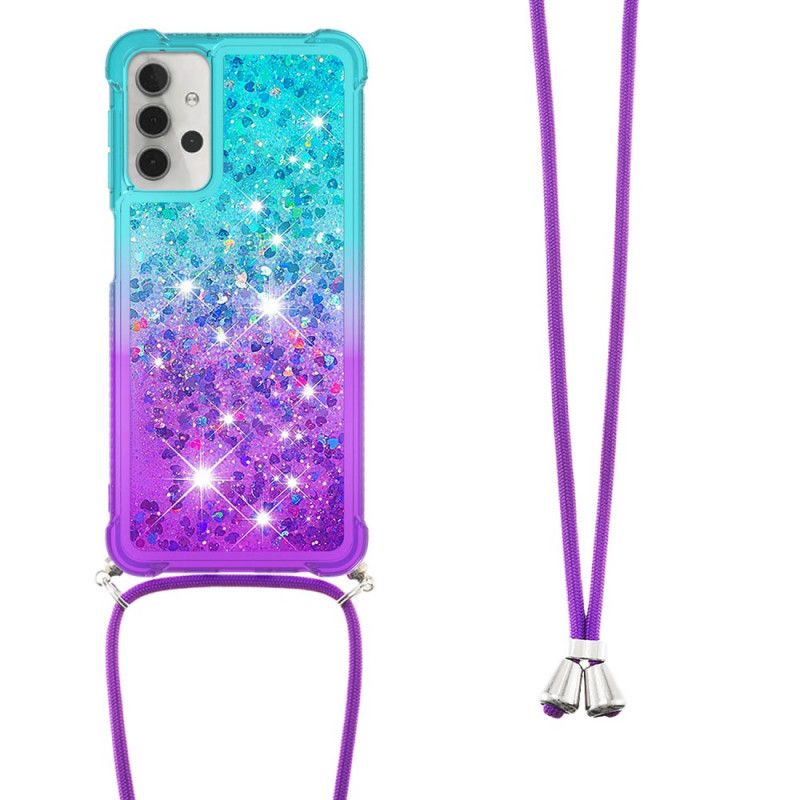 Deksel Samsung Galaxy A32 5G Silikon Glitter Og Ledning