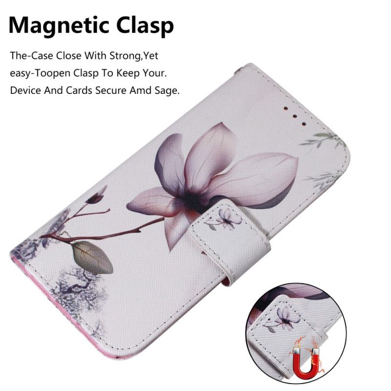 Folio Deksel Sony Xperia L3 En Rosa Blomst