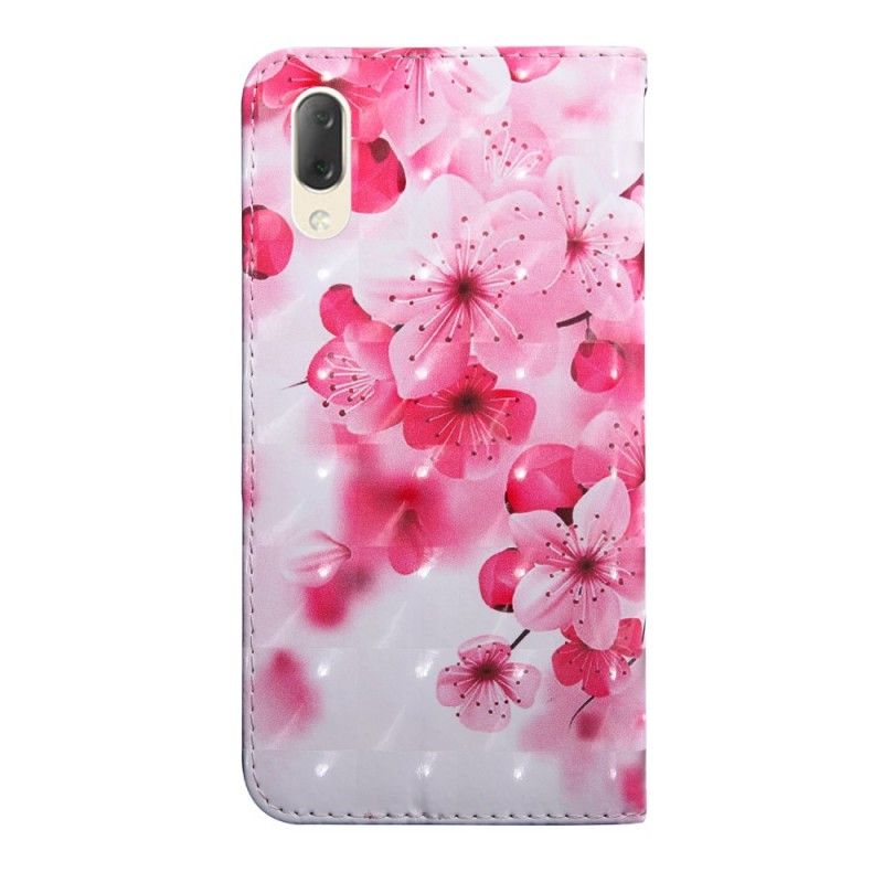 Folio Deksel Sony Xperia L3 Rosa Blomster Anti-fall