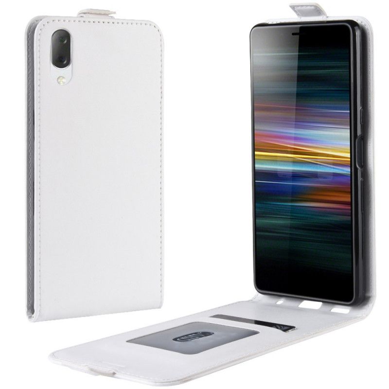 Folio Deksel Sony Xperia L3 Svart Sammenleggbar Skinneffekt