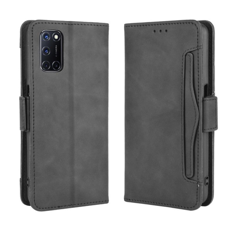Lærdeksel Folio Deksel Oppo A72 Svart Førsteklasses Multikort