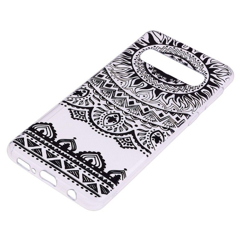 Deksel Samsung Galaxy S10 Plus Mobildeksel Gjennomsiktige Blomstermandala