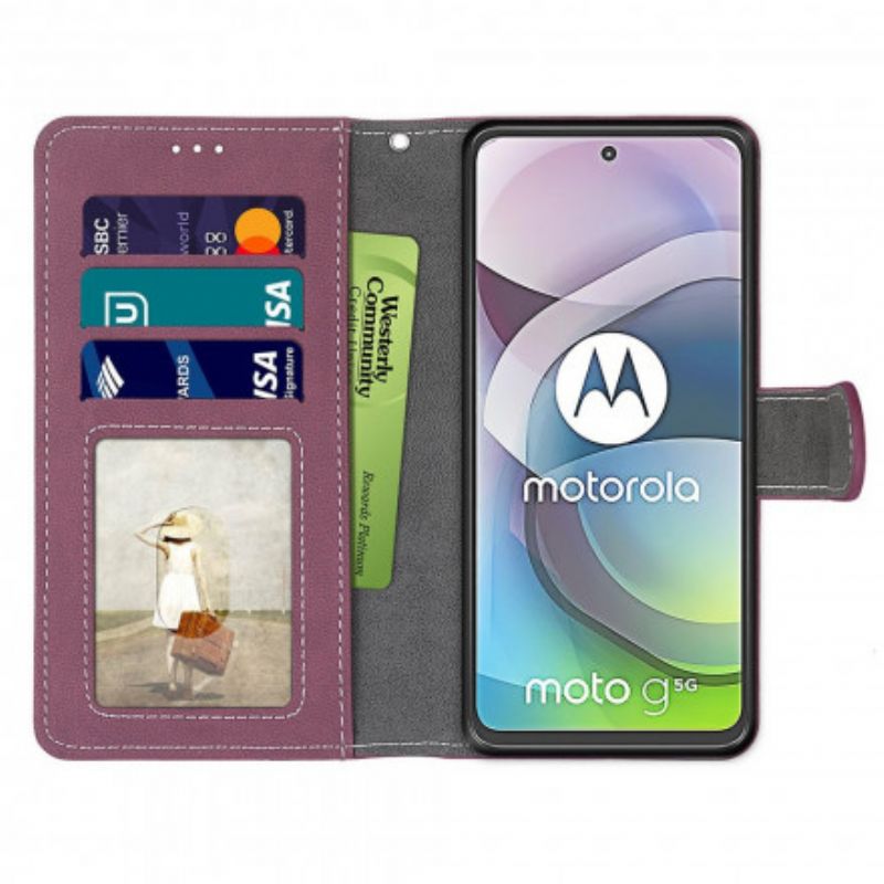 Folio Deksel Moto G 5g Style Leather Vintage Couture