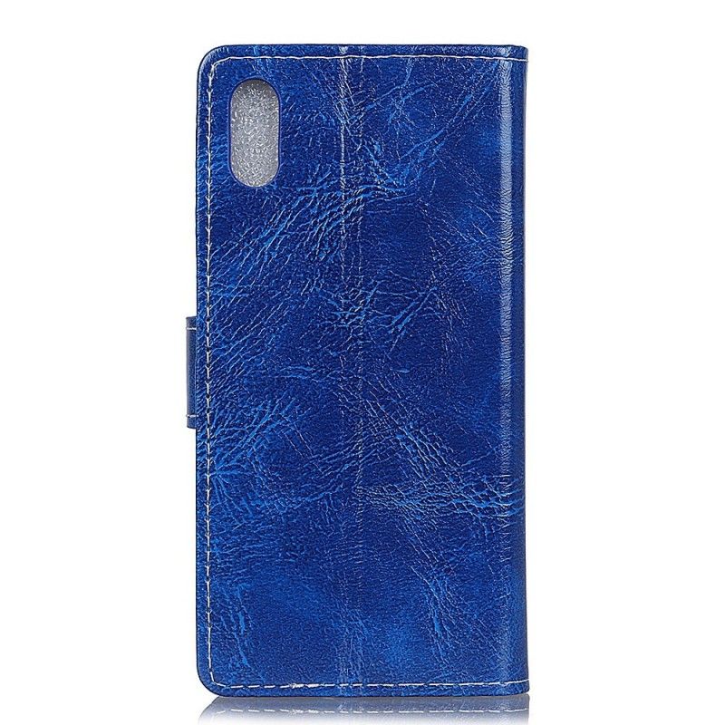 Folio Deksel for Huawei Y5 2019 Svart Blanke Og Synlige Sømmer