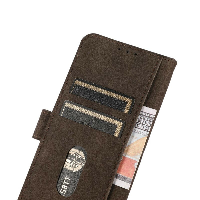Folio Deksel iPhone 13 Mini Læreffekt Mote Khazneh