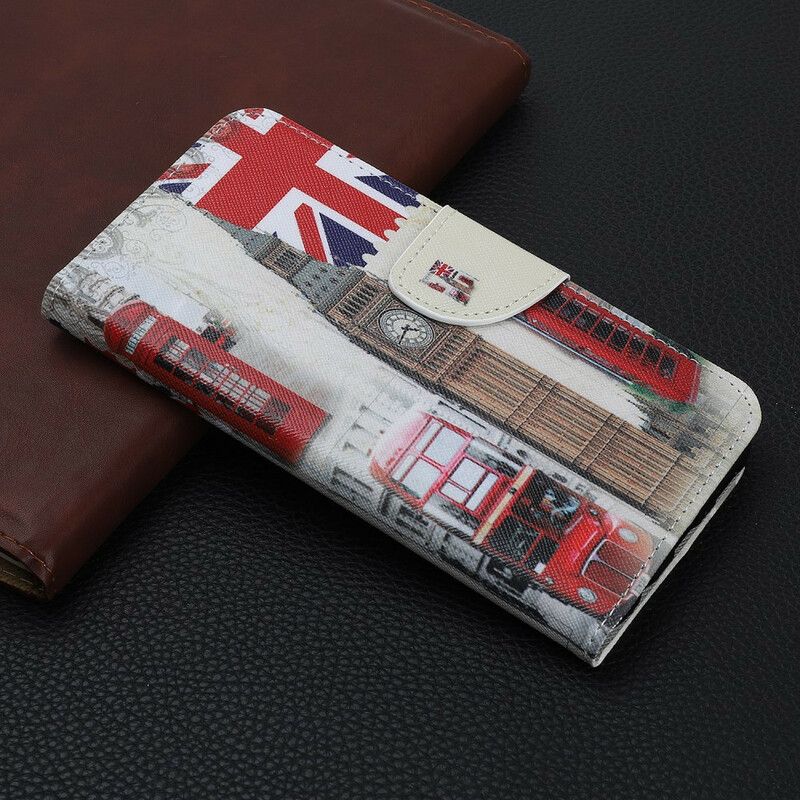 Lærdeksel Folio Deksel iPhone 13 Mini Mobildeksel London Life