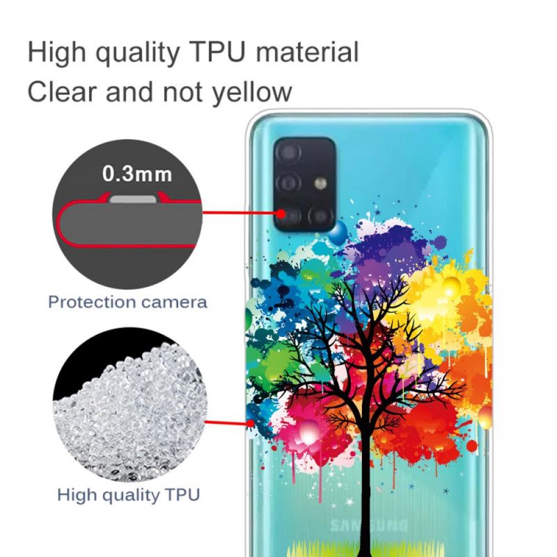 Deksel Samsung Galaxy A71 Gjennomsiktig Akvarell Tre