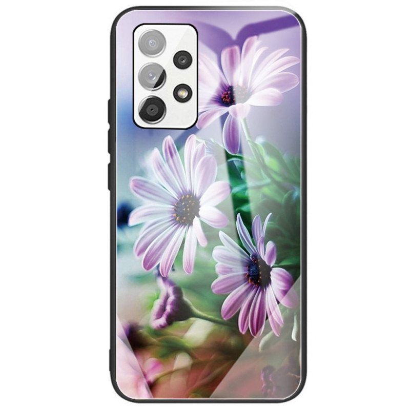 Deksel Til Samsung Galaxy A53 5G Herdet Glass Blomster