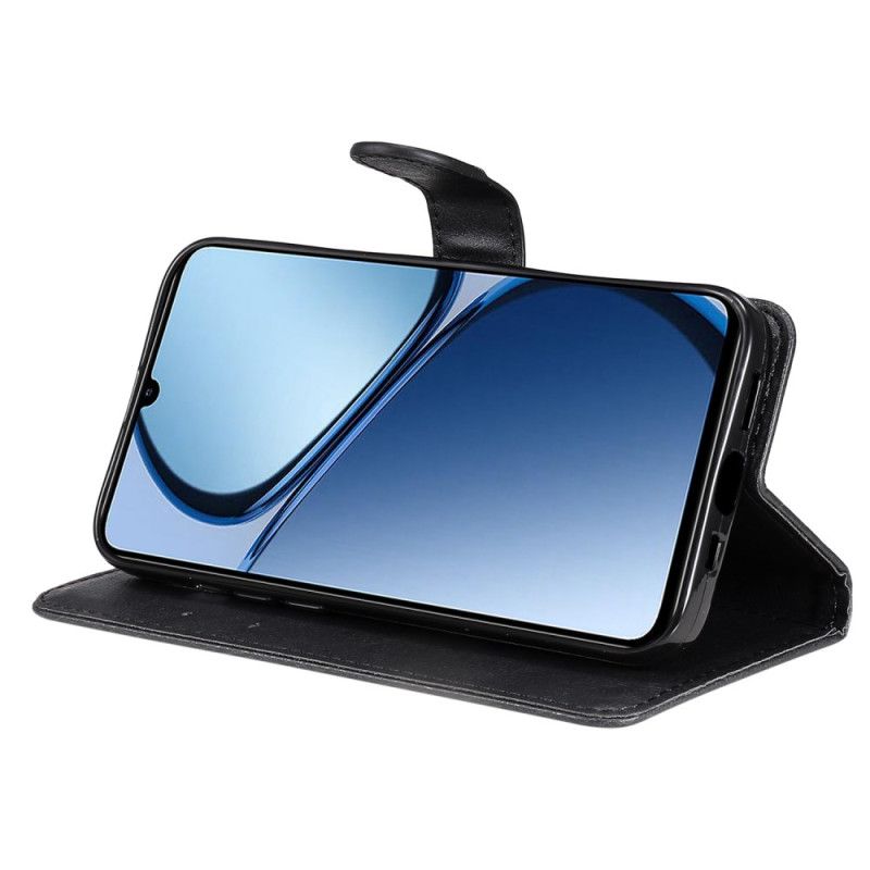 Folio Deksel Realme C61 Ensfarget Kunstskinn