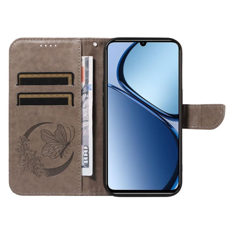 Folio Deksel Realme C61 Grafisk Sommerfugl