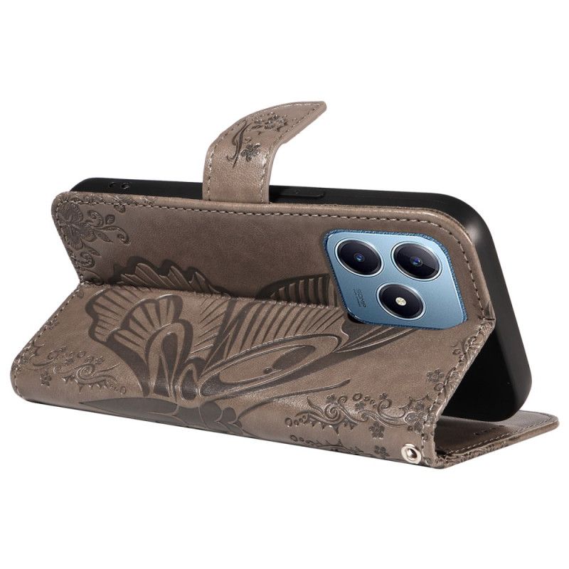 Folio Deksel Realme C61 Grafisk Sommerfugl