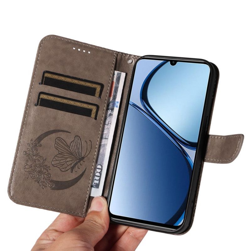 Folio Deksel Realme C61 Grafisk Sommerfugl