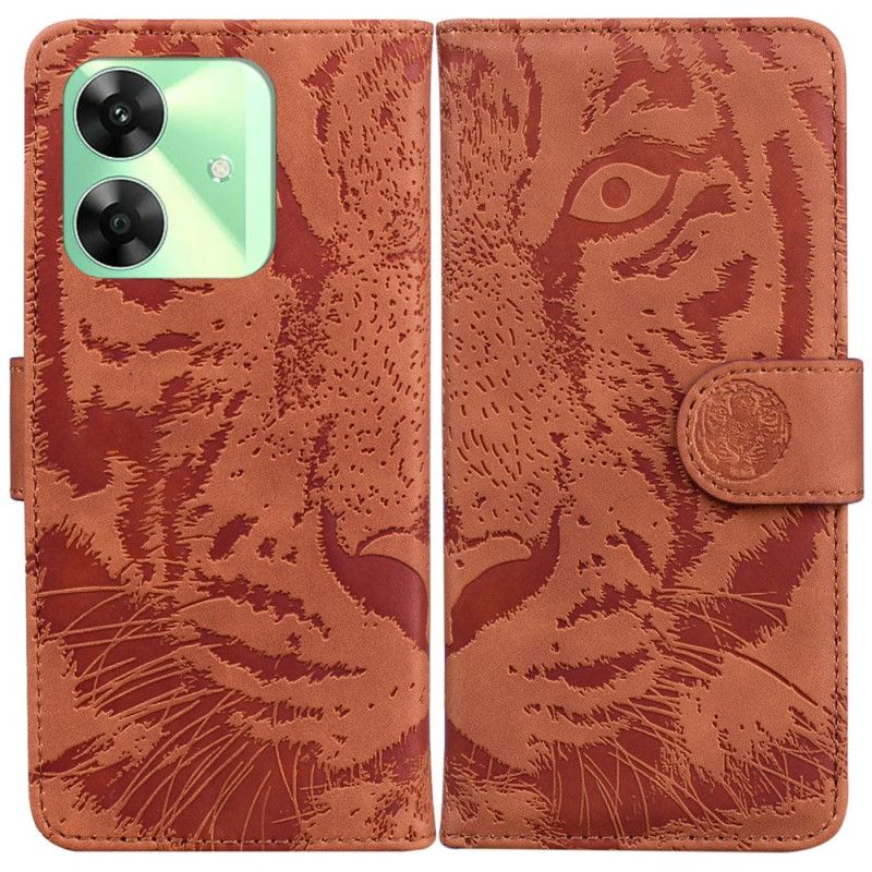 Folio Deksel Realme C61 Tigertrykk Beskyttelse Deksel