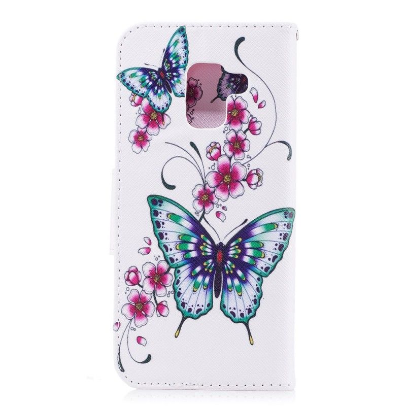 Folio Deksel Samsung Galaxy A8 Fantastiske Sommerfugler Beskyttelse