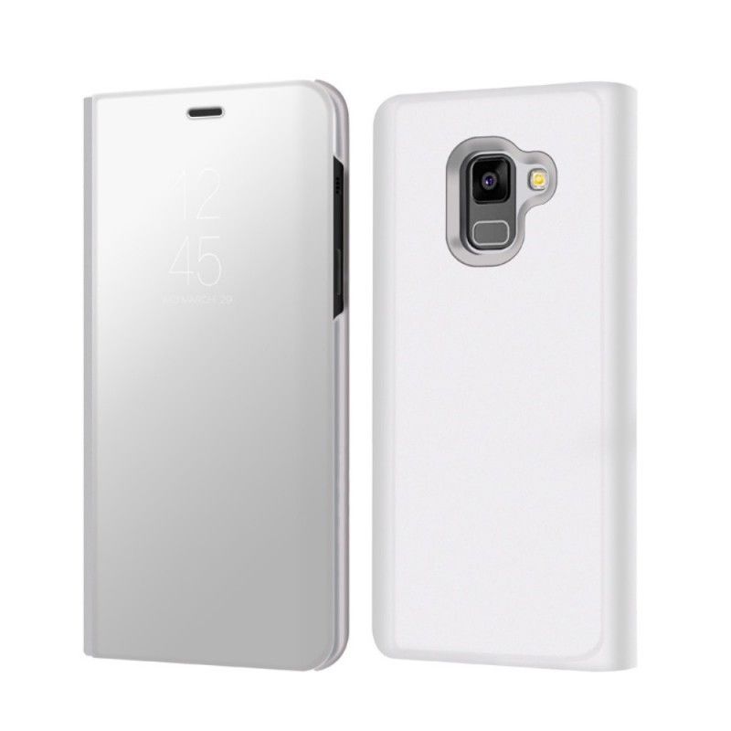 Visningsdeksel Samsung Galaxy A8 Svart Speil Og Skinneffekt