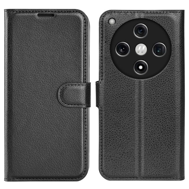 Folio Deksel Oppo Find X8 Klassisk Litchi-skinn