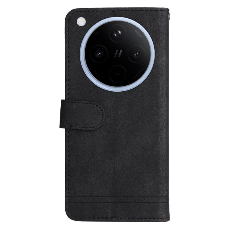 Folio Deksel Til Oppo Find X8 Klassisk Vintage-stropp