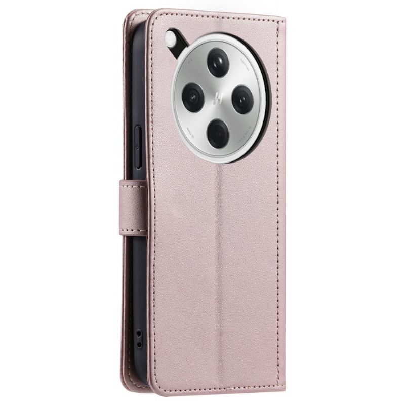 Lærdeksel Folio Deksel Oppo Find X8 Mobildeksel Vattert Med Stropp Og Skulderstropp