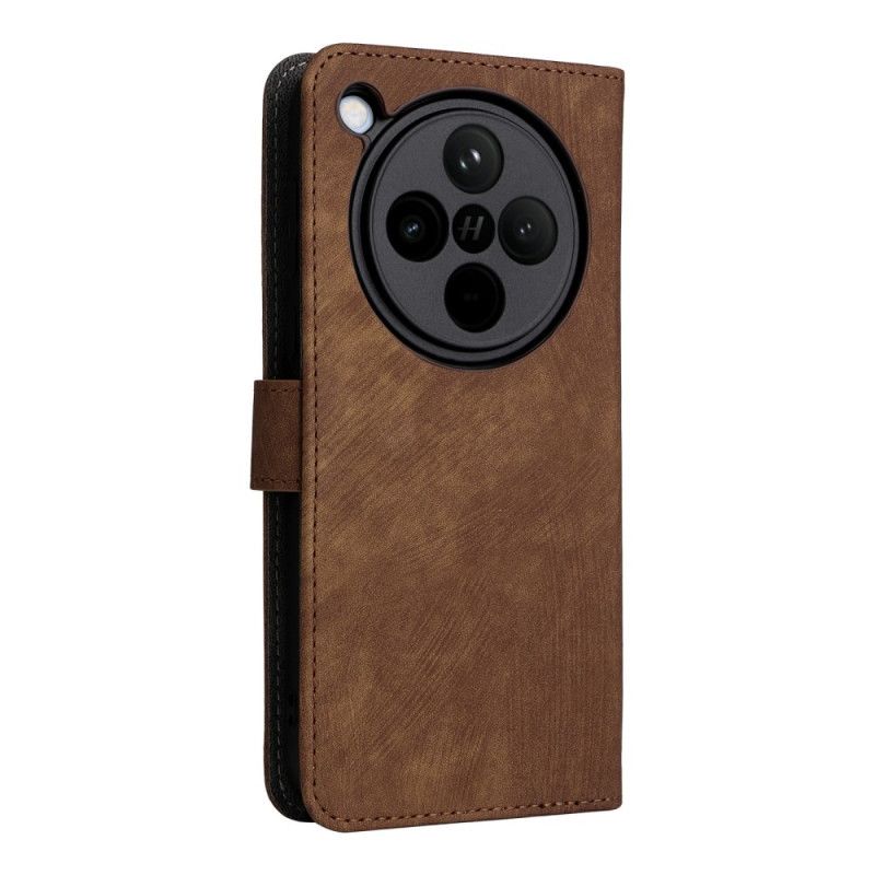 Lærdeksel Folio Deksel Oppo Find X8 Rfid-beskyttelse I Semsket Skinneffekt