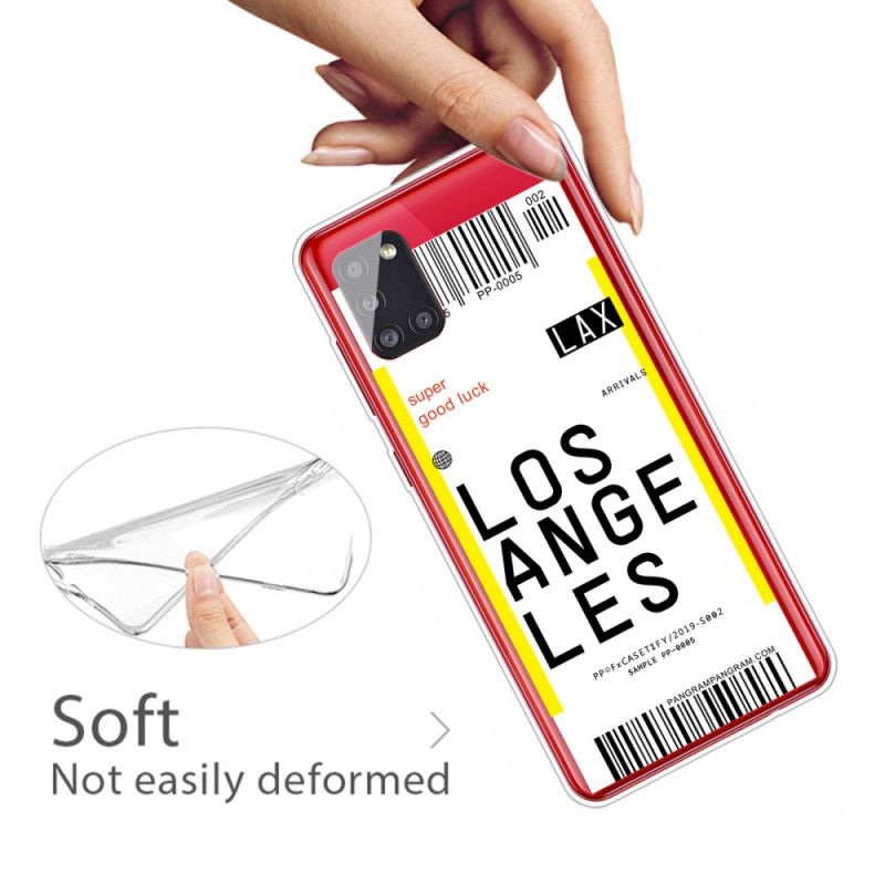Deksel Samsung Galaxy A51 5G Boardingkort Til Los Angeles