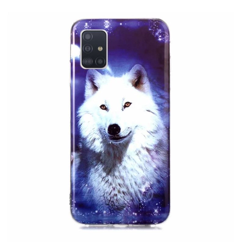 Deksel Samsung Galaxy A51 5G Grønn Mobildeksel Fluorescerende Ulveserie