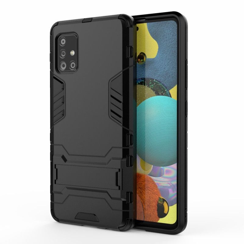 Deksel Samsung Galaxy A51 5G Svart Mobildeksel Ultrabestandig Tunge