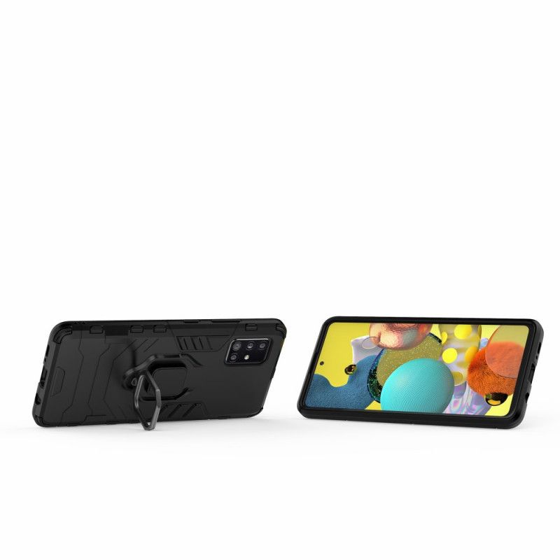 Deksel Samsung Galaxy A51 5G Svart Motstandsdyktig Ring