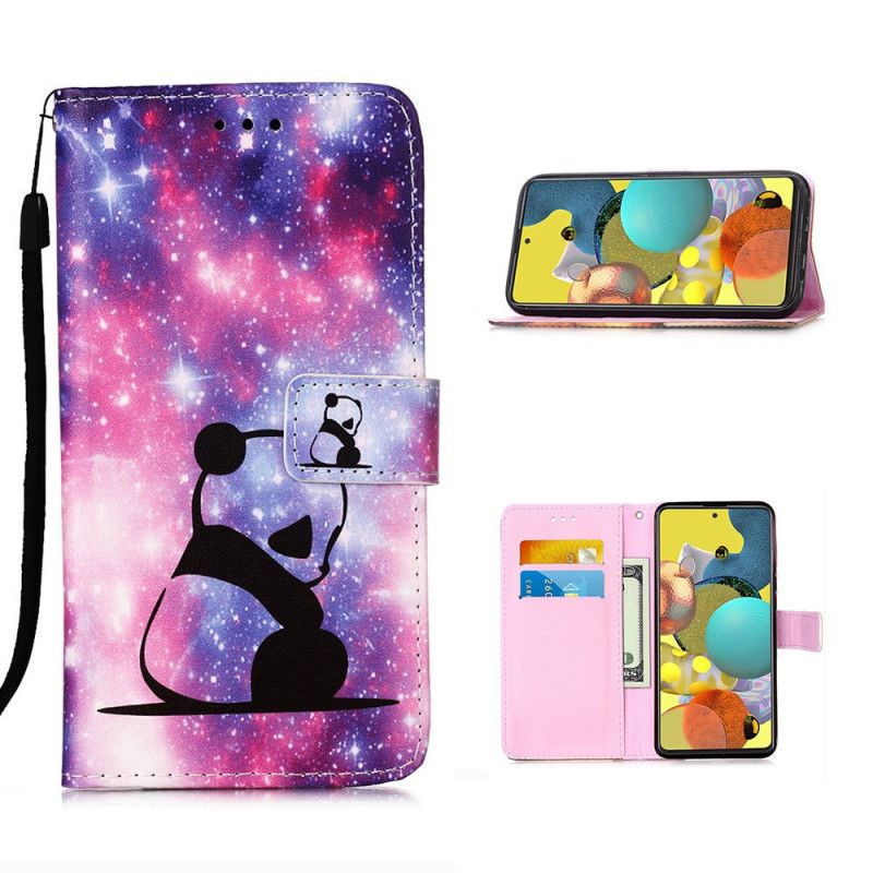 Folio Deksel Samsung Galaxy A51 5G Galakspanda Anti-fall