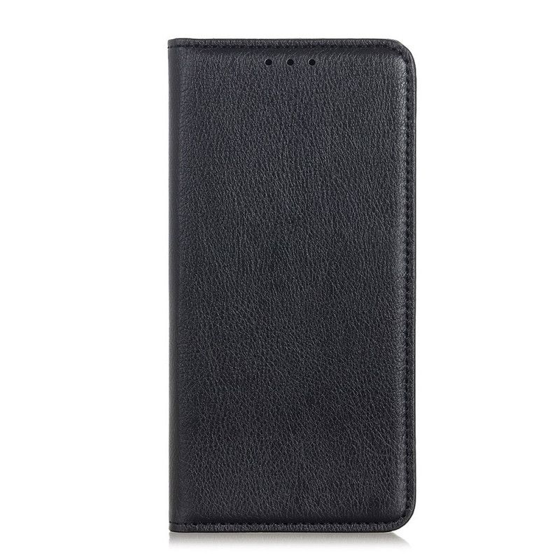 Folio Deksel Samsung Galaxy A51 5G Svart Delt Skinn Anti-fall