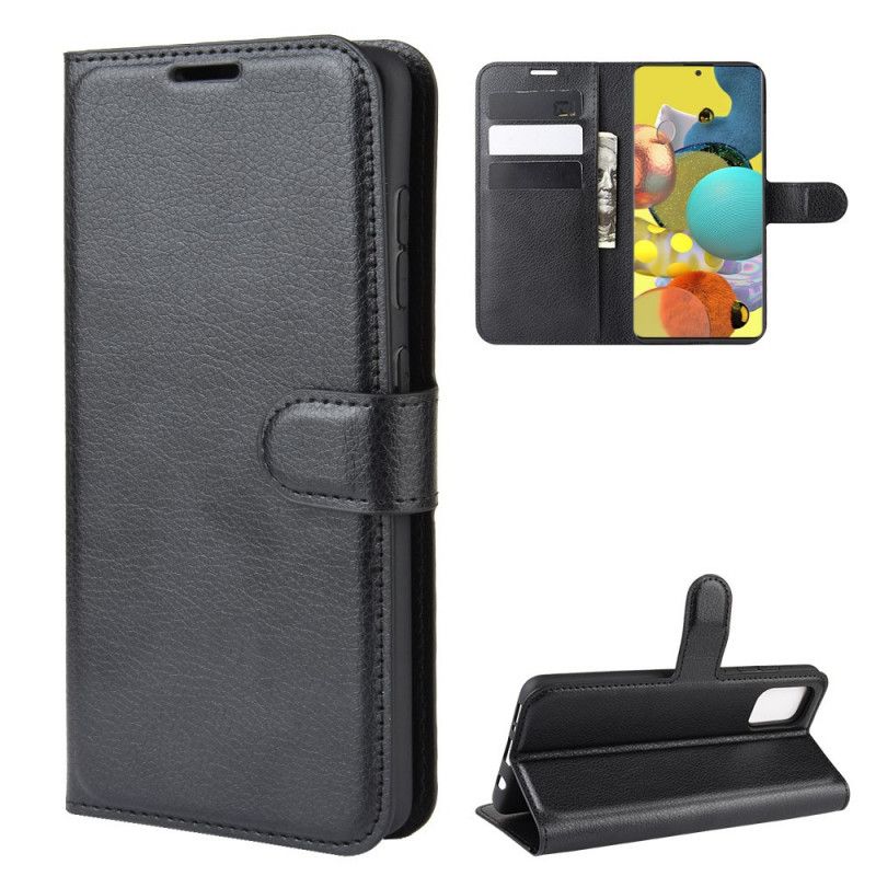 Folio Deksel Samsung Galaxy A51 5G Svart Klassisk