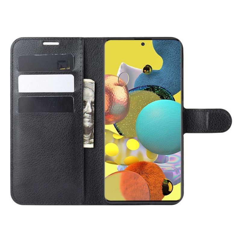 Folio Deksel Samsung Galaxy A51 5G Svart Klassisk